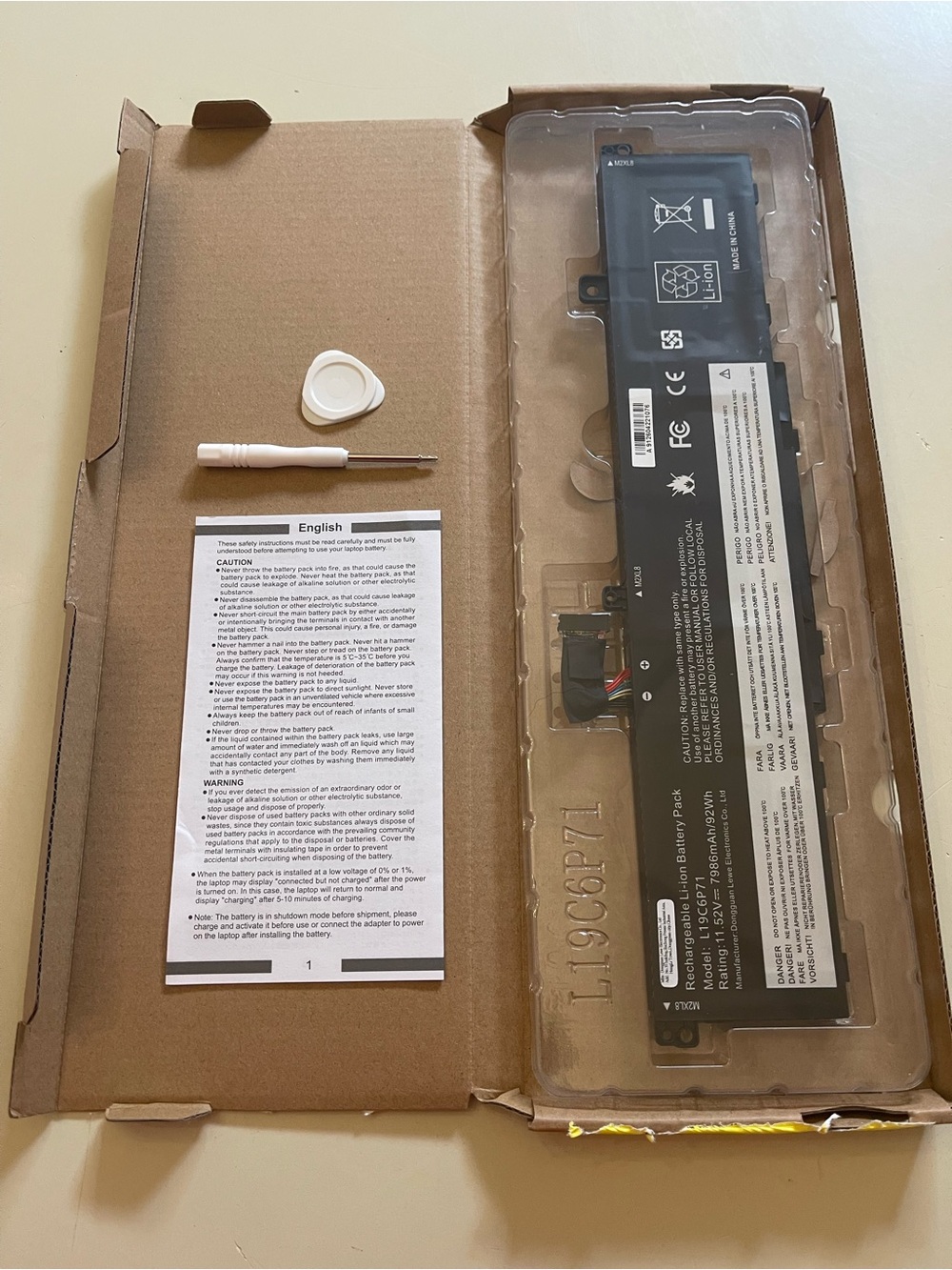 L19C6P71 Battery Replacement for Lenovo ThinkPad P15 P17 T15G G1 G2 Gen 1 2